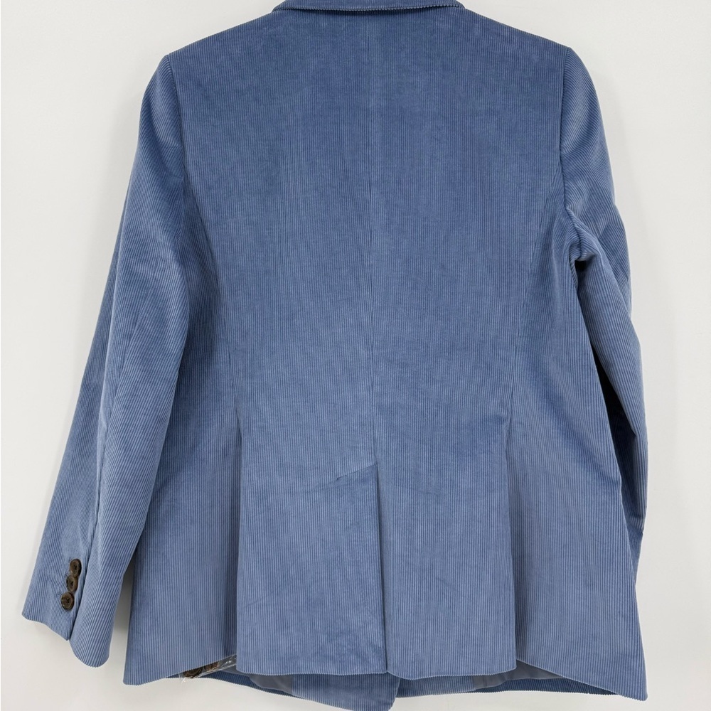 Talbots Double Breasted Corduroy Blazer in Blue Size 12 NEW - Picture 10 of 12